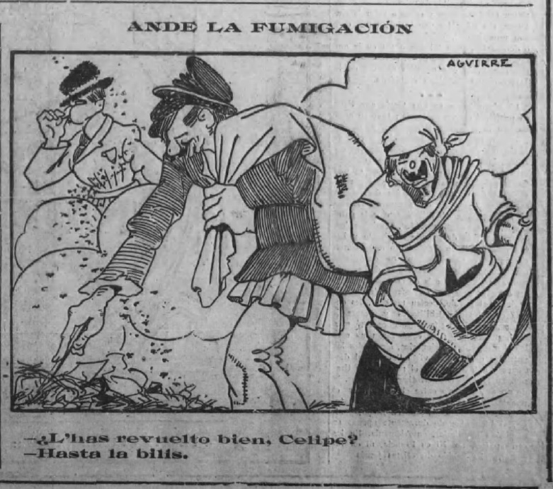 Chiste Ande la fumigacion. El Fígaro, 19 de octubre de 1918